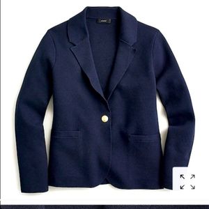 JCREW Camille Shrunken Sweater Blazer small navy